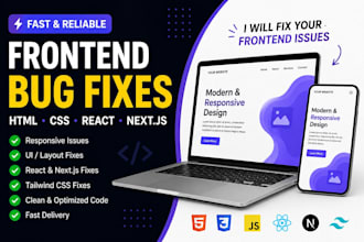 fix html css or react frontend gigs fast