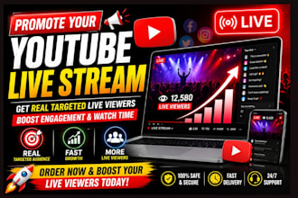 promote youtube live stream to targeted audience to increase live viewers