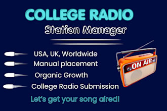 submit your song to 5000 targeted US, UK, worldwide college radio stations