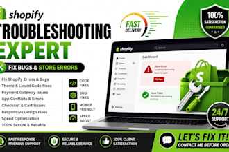 fix shopify troubleshooting errors bugs payment and store