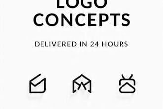 3 minimalist logo concepts 24 hour delivery
