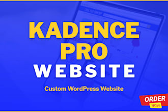 design a custom wordpress website using kadence pro