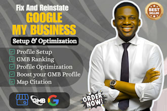 reinstate and fix suspended google my business profile, optimize gmb local SEO