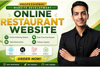 design restaurant website, online food ordering website