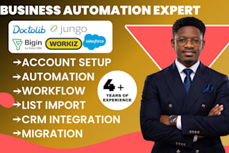setup doctolib automation jungo workiz api integration salesforce zoho bigin crm