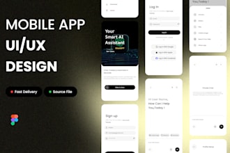 do mobile app UI UX design with figma