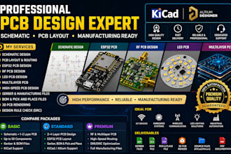 do schematic pcb kicad design, esp32 pcb, rf pcb design using altium, led pcb