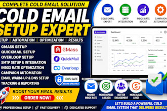 gmass quickmail overloop cold email smtp inbox rate setup campaign automation