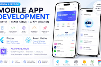 design mobile app development app developer flutter react native ai app creation