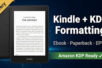 format your book for amazon KDP ebook formatting and KDP paperback publishing