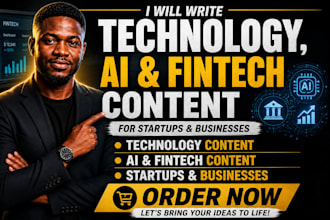 write technology, ai and fintech ebooks for startups and businesses