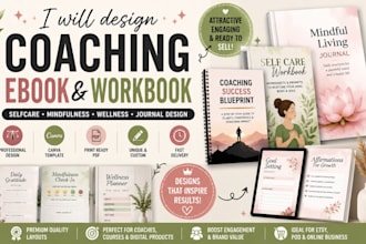 design coaching ebook workbook selfcare mindfulness wellness ebook journaldesign