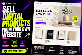 design squarespace artist portfolio website for ai art digital sales
