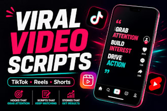 write viral scripts for tiktok reels and youtube shorts