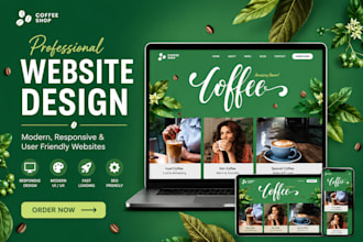 build a responsive wordpress coffee shop website