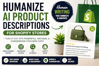humanize ai product descriptions for shopify stores