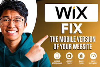 fix wix mobile responsive, wix studio layout and website bugs