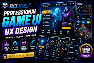 create modern game ui ux for unity mobile and pc game