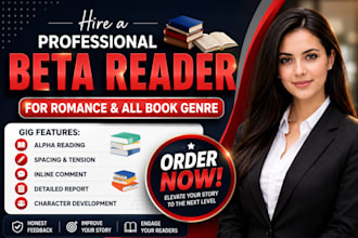 be your beta reader for fiction, nonfiction, and critique manuscript feedback