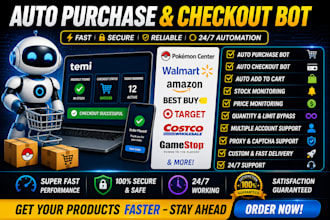 do auto purchase bot, auto buying bot, checkout bot, pokemon target shopping bot