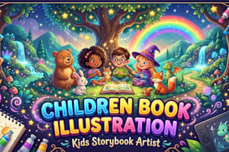 craft whimsytale book illustration for kids storybooks