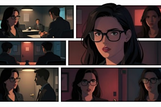 draw comic storyboard  screenplay storyboard and tv commercial storyboard