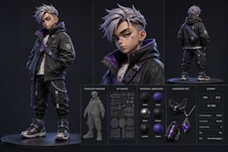 3d nft character modeling nft collection cartoon game animation rendering