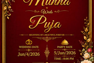 design luxury indian wedding invitation card,