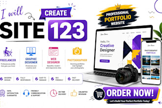 create site 123 freelancer graphic designer web designer photographer portfolio