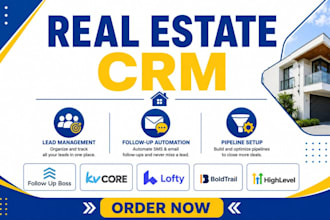 setup real estate crm kvcore lofty boldtrail gohighlevel follow up boss chime