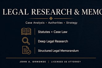 provide legal research, case analysis, and draft a detailed legal memorandum