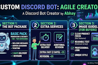 develop custom discord bot and custom script