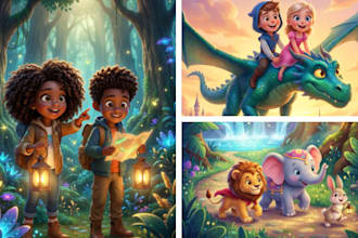 design 3d children book illustration story book children story book illustration