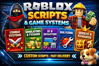 create roblox scripts and custom game systems in roblox studio