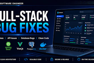 fix bugs in your full stack web app, backend, rest API or database