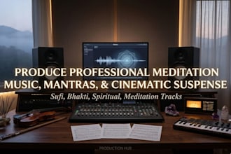 produce professional meditation music, mantras, and cinematic suspense