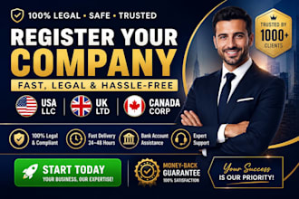 do company registration in USA, UK, canada, estonia and poland