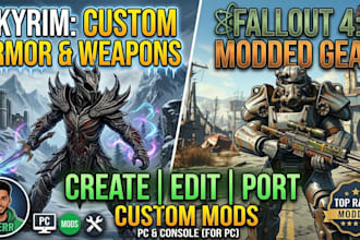 make modded armor and weapons for your skyrim adventures, fallout mod