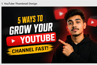 design professional and viral youtube thumbnails