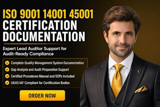 develop iso 9001 14001 45001 documentation certification and implementation