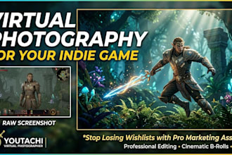 do expert virtual photography for your game marketing