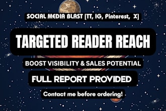 do professional book promotion, social media marketing for your ebook or novel