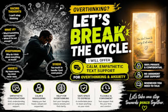 provide calm text support for overthinking