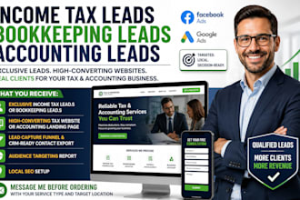 income tax leads bookkeeping design tax website finance leads accounting leads