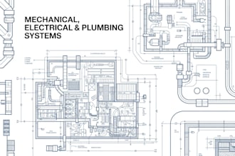do hvac, mep drafting, mechanical, electrical, plumbing plans and stamp drawing