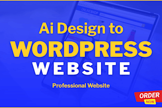 convert your ai generated design into a wordpress website