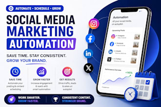 create social media marketing system with automation tools