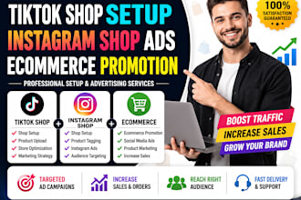 setup tiktok seller account and ecommerce campaign, online store marketing