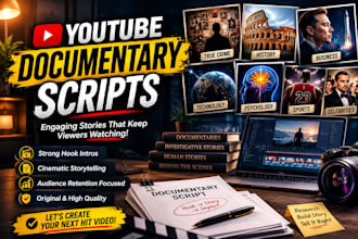 write youtube documentary scripts for your channel