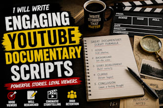 write engaging youtube documentary scripts